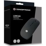 Conceptronic - LORCAN01B - Muis - Zwart - 1600 dpi