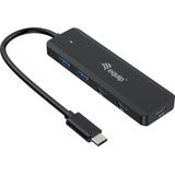 Equip 128964 interface hub USB 3.2 Gen 1 (3.1 Gen 1) Type-C 5000 Mbit/s Zwart