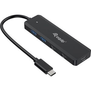 Equip 128964 interface hub USB 3.2 Gen 1 (3.1 Gen 1) Type-C 5000 Mbit/s Zwart