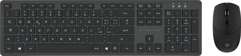 Conceptronic ORAZIO01IT toetsenbord Inclusief muis RF Draadloos QWERTY Italiaans Zwart