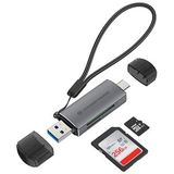 Conceptronic BIAN05G geheugenkaartlezer USB 3.2 Gen 1 (3.1 Gen 1) Type-A/Type-C Grijs