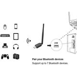 Conceptronic - ABBY - USB Bluetooth Adapter - Zwart - Bluetooth 5.1, Externe Antenne, Groot Bereik