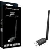 Conceptronic - ABBY - USB Bluetooth Adapter - Zwart - Bluetooth 5.1, Externe Antenne, Groot Bereik