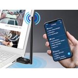 Conceptronic - ABBY - USB Bluetooth Adapter - Zwart - Bluetooth 5.1, Externe Antenne, Groot Bereik