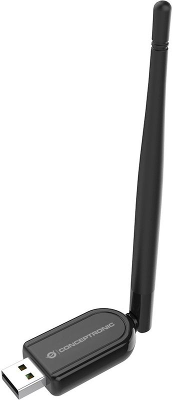 Conceptronic - ABBY - USB Bluetooth Adapter - Zwart - Bluetooth 5.1, Externe Antenne, Groot Bereik