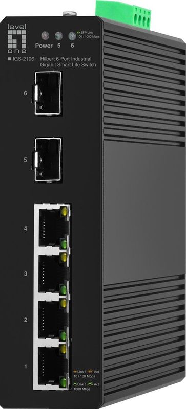 LevelOne IGS-2106 netwerk-switch Managed L2 Gigabit Ethernet (10/100/1000) Zwart