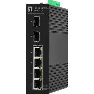 LevelOne IGS-2106P netwerk-switch Managed L2 Gigabit Ethernet (10/100/1000) Power over Ethernet (PoE) Zwart