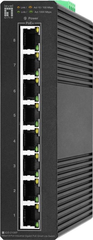 LevelOne IGS-2108P netwerk-switch Managed L2 Gigabit Ethernet (10/100/1000) Power over Ethernet (PoE) Zwart