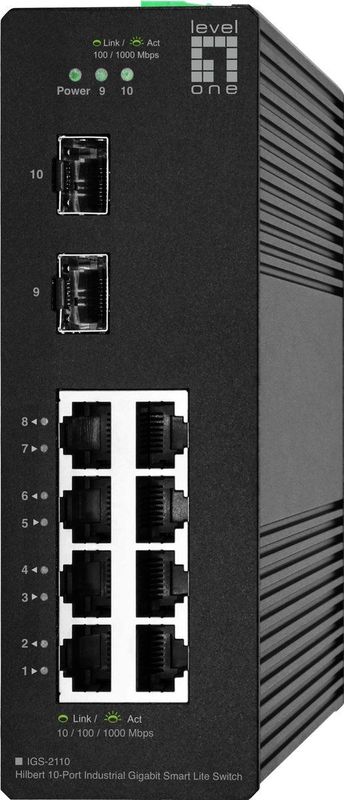LevelOne - IGS-2110 - Netwerkschakelaar - Zwart - 10 Poorten