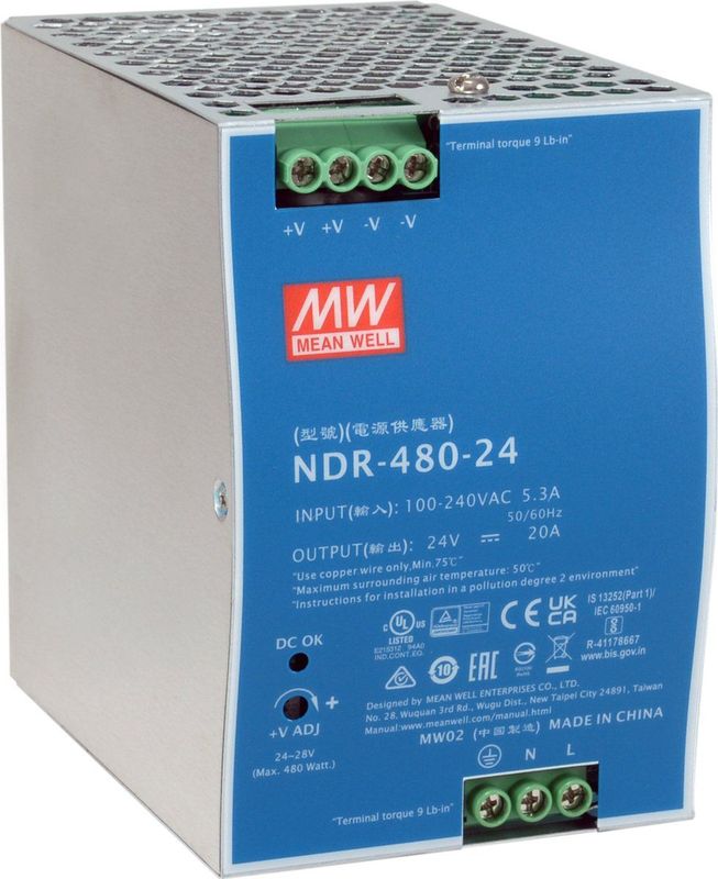 LevelOne - POW-2462 - Voeding - Blauw - 480W - 24VDC