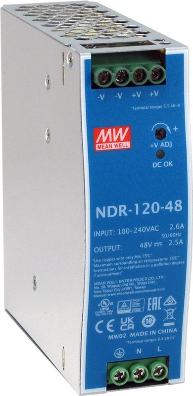 LevelOne - POW-4842 - Voeding - Blauw - Zilver - 48VDC 120W