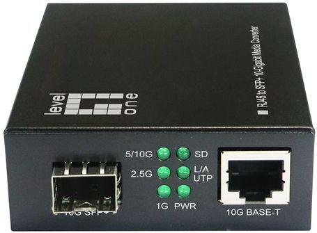 LevelOne GVT-2051 netwerk media converter 10000 Mbit/s Zwart