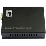 LevelOne Netwerk Media Converter 1000 Mbit/s Zwart - 1 Poort