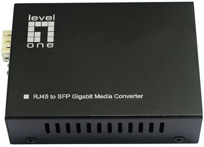 LevelOne Netwerk Media Converter 1000 Mbit/s Zwart - 1 Poort