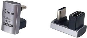 equip Adapter USB 4.0 -> USB-C 40Gbps, 240W PD, 2-pak gr (USB 4.0), USB-kabel