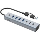 Conceptronic - Hubbies 20g - Hub - Aluminium - USB 3.2 Gen 1 - 7 Poorten