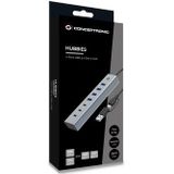 Conceptronic - Hubbies 20g - Hub - Aluminium - USB 3.2 Gen 1 - 7 Poorten