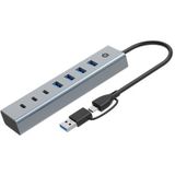 Conceptronic - Hubbies 20g - Hub - Aluminium - USB 3.2 Gen 1 - 7 Poorten