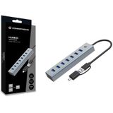 Conceptronic HUBBIES21G interface hub USB 3.2 Gen 1 (3.1 Gen 1) Type-A 5000 Mbit/s Grijs