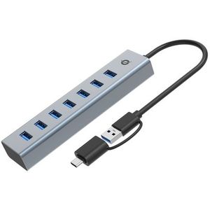 Conceptronic HUBBIES21G interface hub USB 3.2 Gen 1 (3.1 Gen 1) Type-A 5000 Mbit/s Grijs