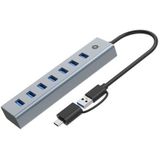 Conceptronic - USB-Hub 7-Poorts - Grijs - 5Gbps - Incl. PW.adapter