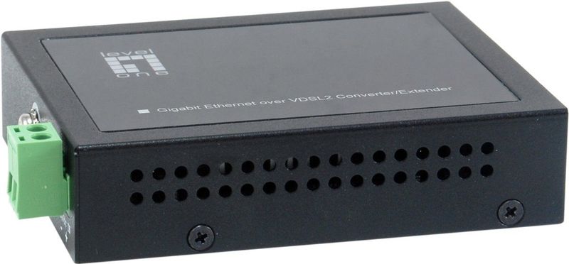 Level One - VDS-2201 - Netwerk Media Converter - Zwart - 1000 Mbit/s, Bedraad, Maximaal Bereik 3000 m, Metaal