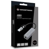 Conceptronic - ABBY08G - Netwerkkaart - Ethernet - 5000 Mbit/s - USB Type-A en Type-C