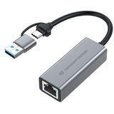 Conceptronic - ABBY08G - Netwerkkaart - Ethernet - 5000 Mbit/s - USB Type-A en Type-C