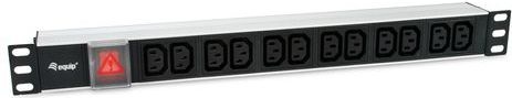 Equip - 333318 - Power Distribution Unit - 12 C13 Stopcontacten - Inclusief Aan/Uit-Schakelaar
