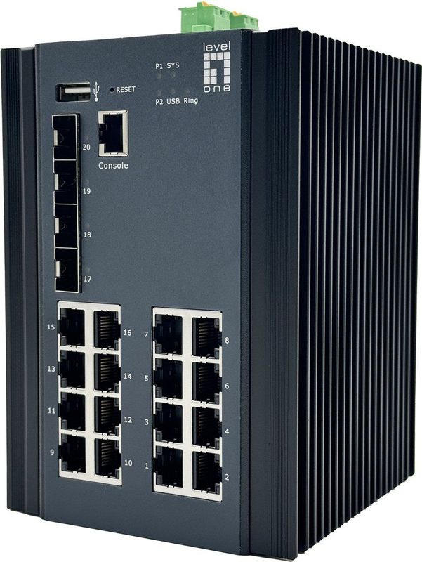 LevelOne - IGU-2071 - Netwerkschakelaar - 20 Havens - 16x 1GbE - 4x 2,5GbE SFP