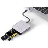 Conceptronic BIAN09G geheugenkaartlezer USB 3.2 Gen 2 Type-C Grijs