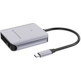 Conceptronic BIAN09G geheugenkaartlezer USB 3.2 Gen 2 Type-C Grijs