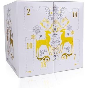 accentra Adventskalender beauty met 24 make-up & cosmeticaproducten - make-up adventskalender vrouwen met lippenstift, wimpers, nagellak, oogschaduw, applicators en nog veel meer, Kerstkalender Beauty