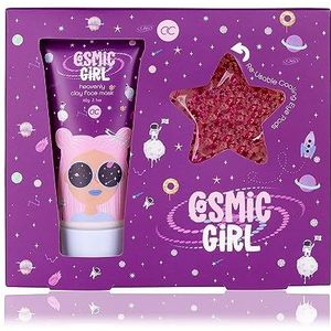 Accentra Gezichtsverzorgingsset ""Cosmic Girl"" in trendy geschenkverpakking met 60 g kleimasker en 2 verkoelende oogpads
