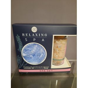 badzout - bad spons - lavendel olie - kamille - spa set - himalaya zout