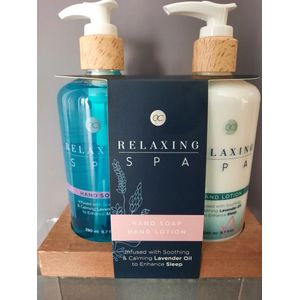 relaxing spa - handzeep - handlotion - geschenk set - lavendel - hand verzorging cadeau set- lavendel olie