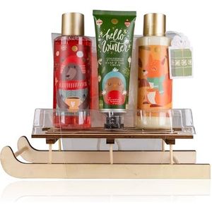 geschenk set douche gel- body lotion - hand en nagelcreme - mesh spons - leuk geschenk - kerst - verjaardag -