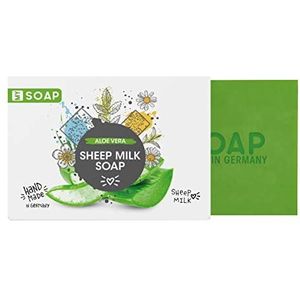 MY SOAP schapenmelkzeep, Natural by accentra, handgemaakte schapenmelkzeep MY SOAP in kartonnen doos, 100g, motief/geur: aloë vera, VE 6