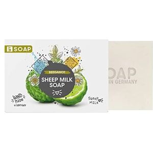 MY SOAP schapenmelkzeep, natuurlijk door accentra, handgemaakte MY SOAP schapenmelkzeep in een kartonnen doos, 100g, motief/geur: bergamot, VE 6