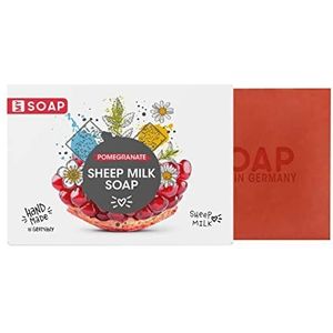 MY SOAP schapenmelkzeep, Natural by accentra, handgemaakte schapenmelkzeep MY SOAP in kartonnen doos, 100g, motief/geur: granaatappel, VE 6