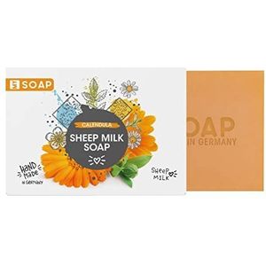 MY SOAP schapenmelkzeep, Natural by accentra, handgemaakte schapenmelkzeep MY SOAP in kartonnen doos, 100g, motief/geur: goudsbloem, VE 6
