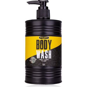 Accentra Shower Gel / Body Wash Bath + Body Tool Kit in Pump Dispenser in Oil Barrel Shape 400 ml Fragrance Sandalwood & Musk - Bath and Shower Gel for Men