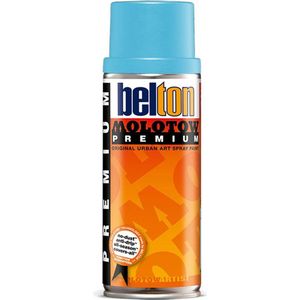 Molotow Belton Premium Lichtblauw / Shock Blue Middle - 400ml spuitverf met halfglans afwerking