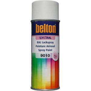 belton spectRAL lakspray RAL 9010 zuiver wit, mat, 400 ml - professionele kwaliteit