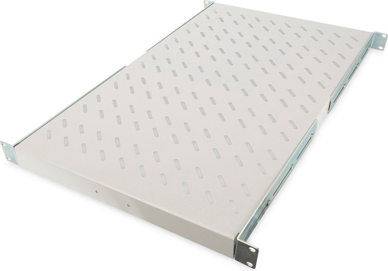 Digitus DN-19 TRAY-1-1000 Legbord 1U - Grijs - Stevig Plaatstaal - Draagvermogen tot 100 kg