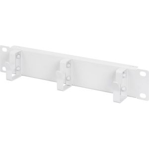 DIGITUS Kabel-Rangierpanel - 10-Zoll - 1HE - 3 Führungsbügel - Für Patchkabel im Netzwerk-Schrank - Grau