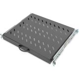 Digitus DN-19 TRAY-2-600-SW 19 inch Apparaatbodem voor patchkast 1 HE Uittrekbaar Geschikt voor kastdiepte: 600 mm Zwar