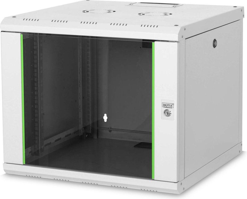 DIGITUS - Netwerkkast - 19 Inch - 9U - Wandmontage - Grijs - Draagvermogen 100 kg