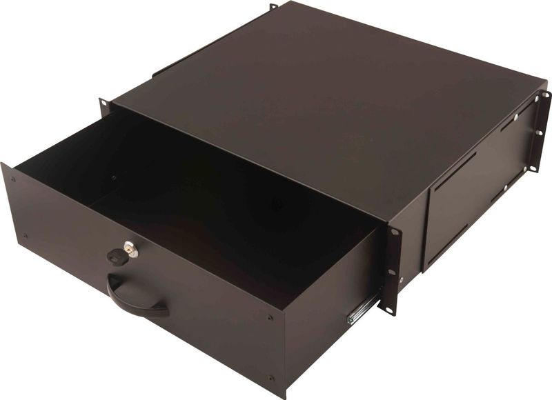 Digitus DN-19 KEY-3U-SW 19 inch Schuiflade voor patchkast 3 HE Zwart