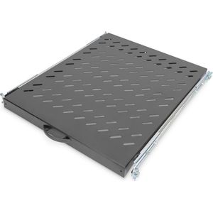 Digitus - Uitschuifbare Plank - Zwart - Staal - Voor 483 mm Kasten